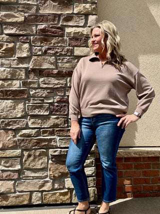 Cocoa Half Zip Pullover