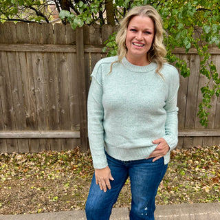 Rib and Seam Detailed Long Sleeve Sweater