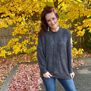 Black Hacci Oversized Sweater