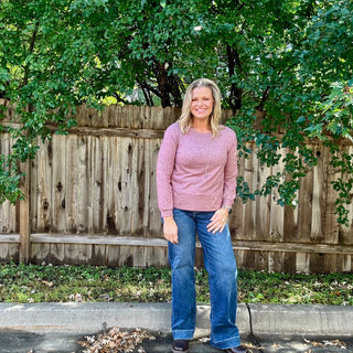 Cabernet Hacci Round Neck Long Sleeve