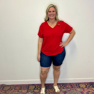 Judy Blue High Rise V-Front Shorts