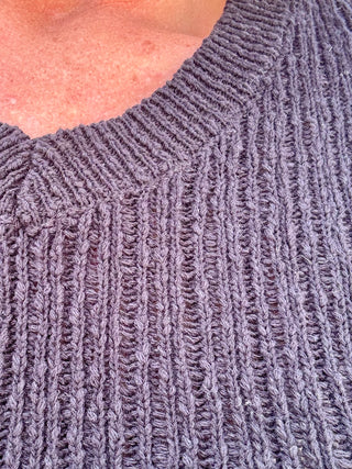 Black Textured Sweater Vest Top