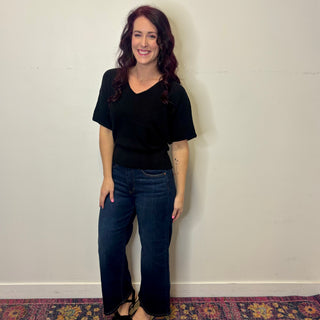 Judy Blue High Rise Ankle Wide Jeans