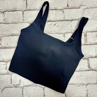 Square Neck Ribbed Fitted Crop Tank