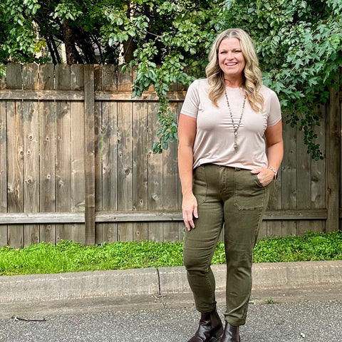Judy Blue High Waisted Forest Green Boyfriend Jeans