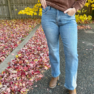 Risen Tummy Control High Rise Ankle Straight Jean