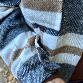 Navy Blue Plaid Shacket