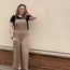 Risen Khaki Wide Leg Overalls