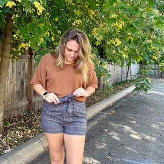 Woven Paper Bag Shorts