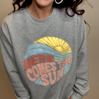 Here Comes The Sun Fluffy Graphic Sweatshirt