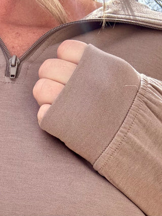 Cocoa Half Zip Pullover