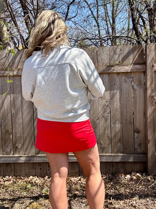 Heather Grey Half Zip Pullover