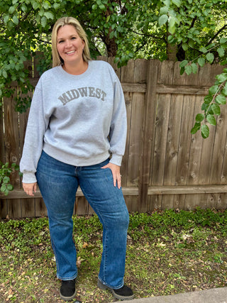 Crewneck Heather Grey Midwest Sweatshirt