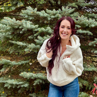 Sherpa Quarter Zip Hoodie