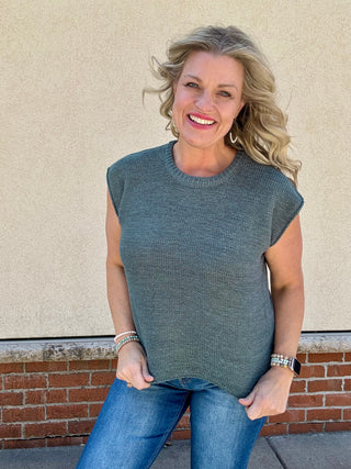 Ash Jade Oversized Sweater Vest