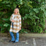 Tan, Cream, Grey Plaid Coatigan