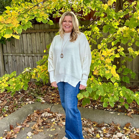 Ivory Oversize Dolman Sweater