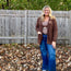 Brown Waffle Knit Cardigan with Front Pockets