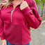 Dark Red Quilted Pullover