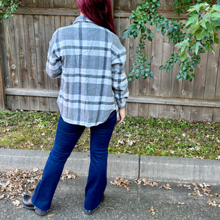 Black and White Plaid Shacket