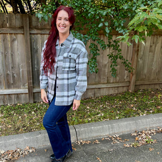 Black and White Plaid Shacket