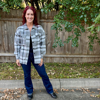Black and White Plaid Shacket