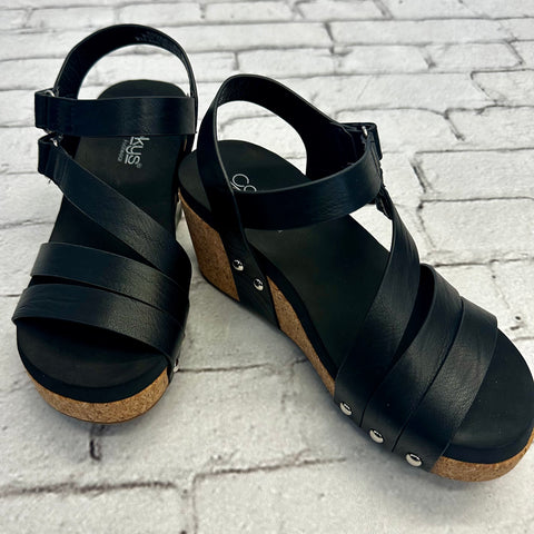 Corkys Giggle Black Sandal