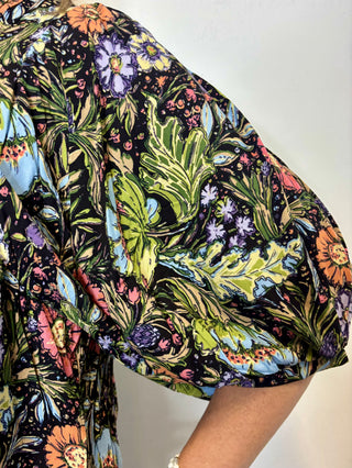 Boho Floral 3/4 Sleeve Blouse