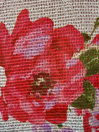 Sheer Floral Printed Button Up