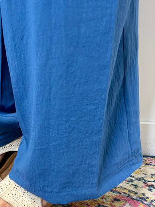 Denim Blue Button Sling Jumpsuit