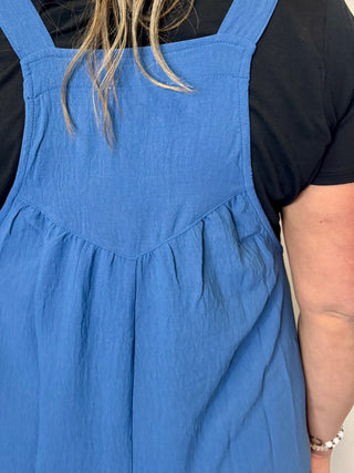 Denim Blue Button Sling Jumpsuit