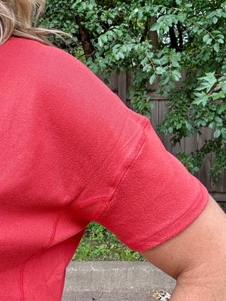 Blushed Brick Brushed Hacci Dolman Top