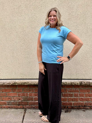 Black Breezy Flowy Pants