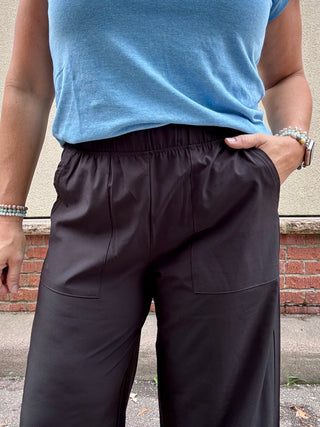 Black Breezy Flowy Pants
