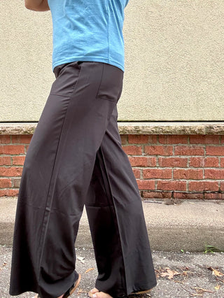 Black Breezy Flowy Pants