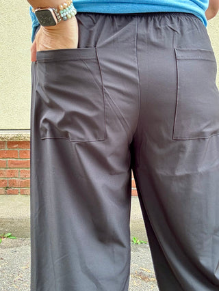 Black Breezy Flowy Pants