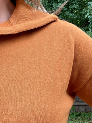 Burnt Amber Lounge Long Sleeve Collared Shirt