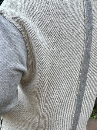 Heather Gray Two Tone V-Neck Pullover Sweatshirt