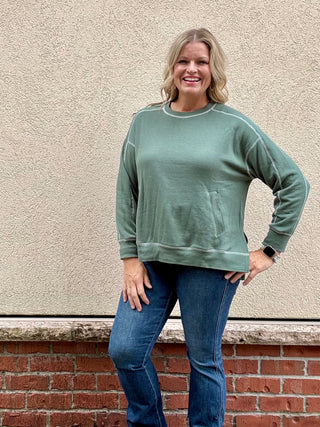 Eldergreen Stitchline Boxy Sweatshirt