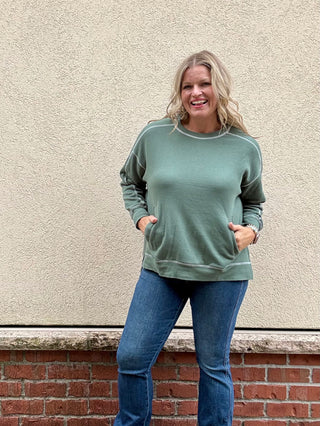 Eldergreen Stitchline Boxy Sweatshirt