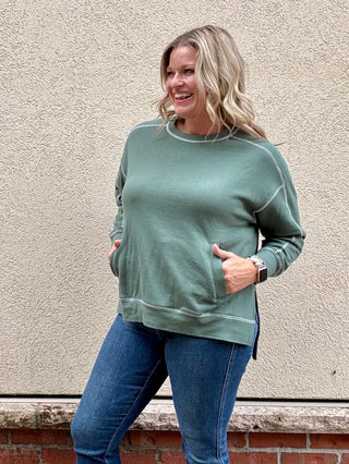 Eldergreen Stitchline Boxy Sweatshirt