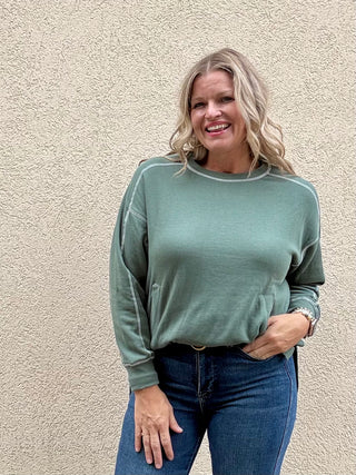 Eldergreen Stitchline Boxy Sweatshirt
