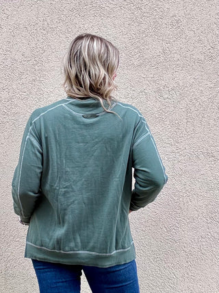 Eldergreen Stitchline Boxy Sweatshirt