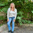 Ivory Front Seam V-Neck Sweater