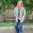 Green, Grey Plaid Button Up