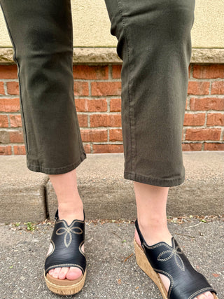 Olive YMI Hyperstretch Kick Flare Pants