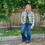 Green, Grey Plaid Button Up