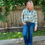 Green, Grey Plaid Button Up