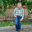 Green, Grey Plaid Button Up