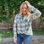 Green, Grey Plaid Button Up